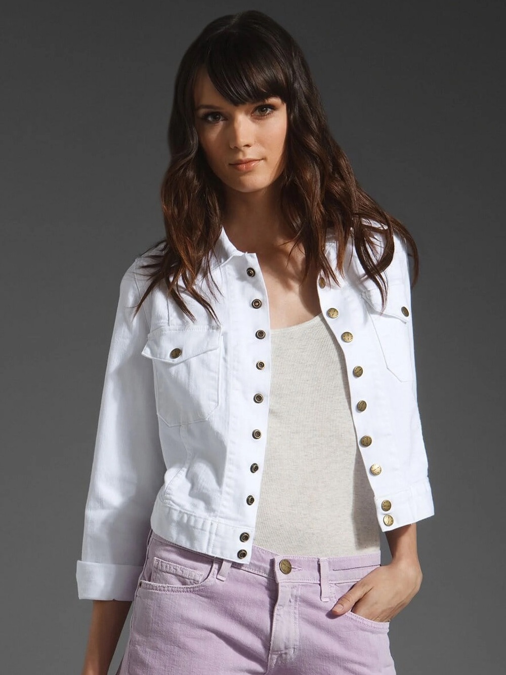 Current/Elliott The Snap Jacket in Sugar